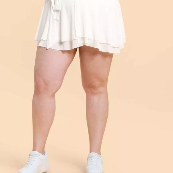 Blogilates Women's Dance Studio Wrap Skort - Cream - Picture 1 of 3